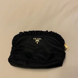 Prada black small clutch with trim